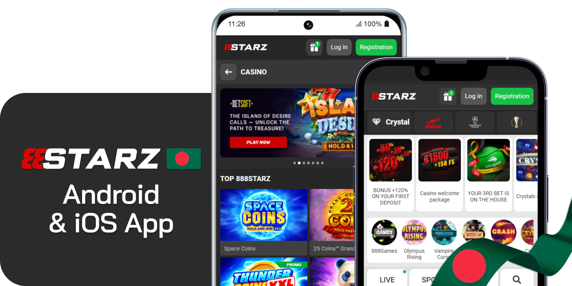 Play and bet at 888starz using an App